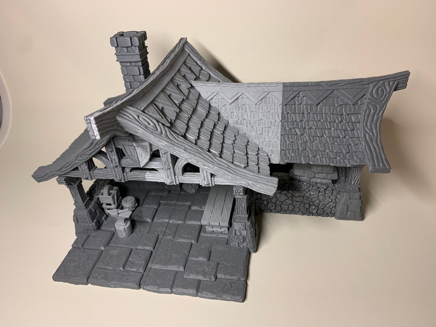 Blacksmith House with Scatter | Forge Building | Fantasy | Medival | Scenery | Tabletop Terrain -  28/32mm | D&D | Pathfinder