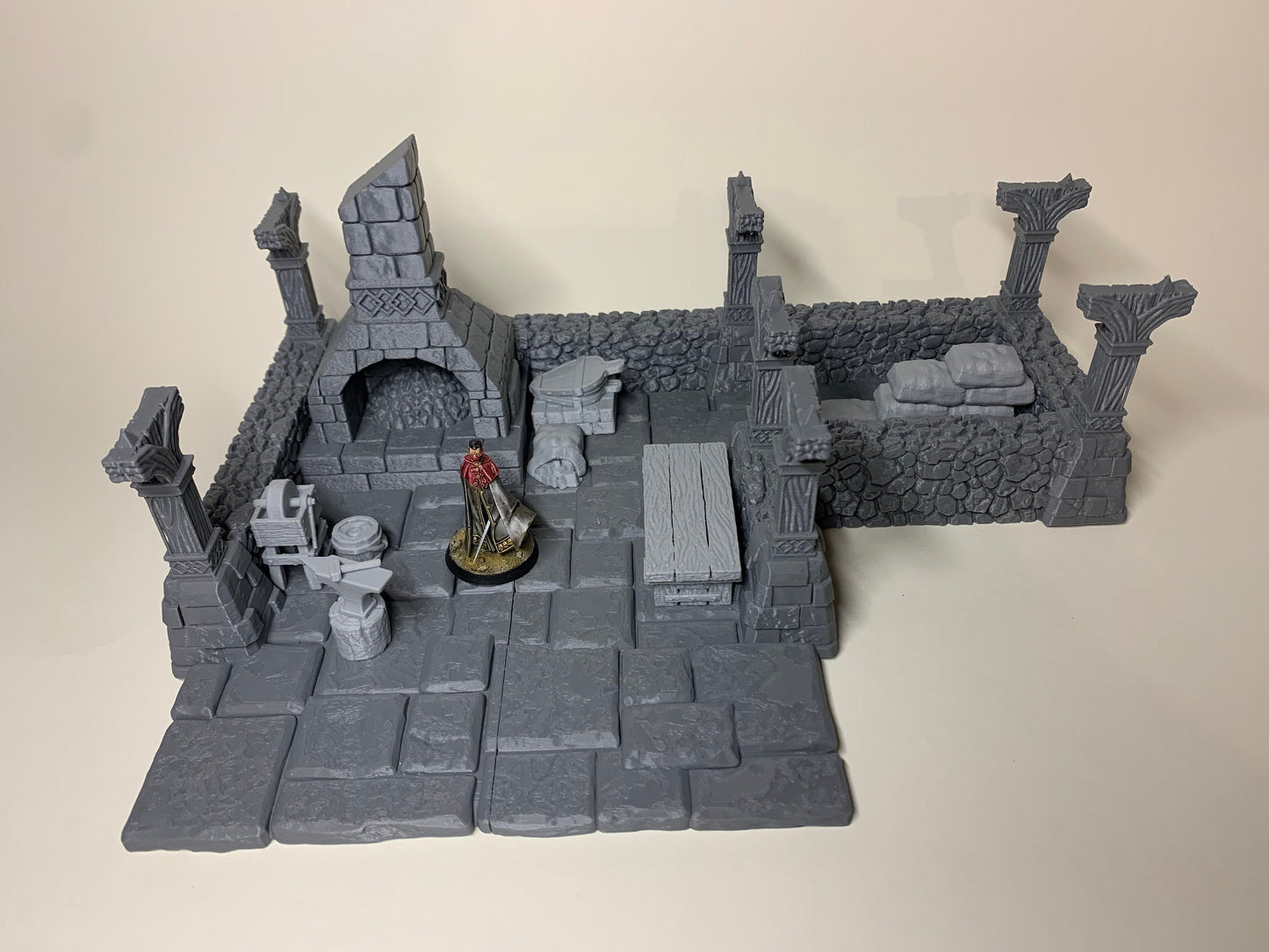 Blacksmith House with Scatter | Forge Building | Fantasy | Medival | Scenery | Tabletop Terrain -  28/32mm | D&D | Pathfinder