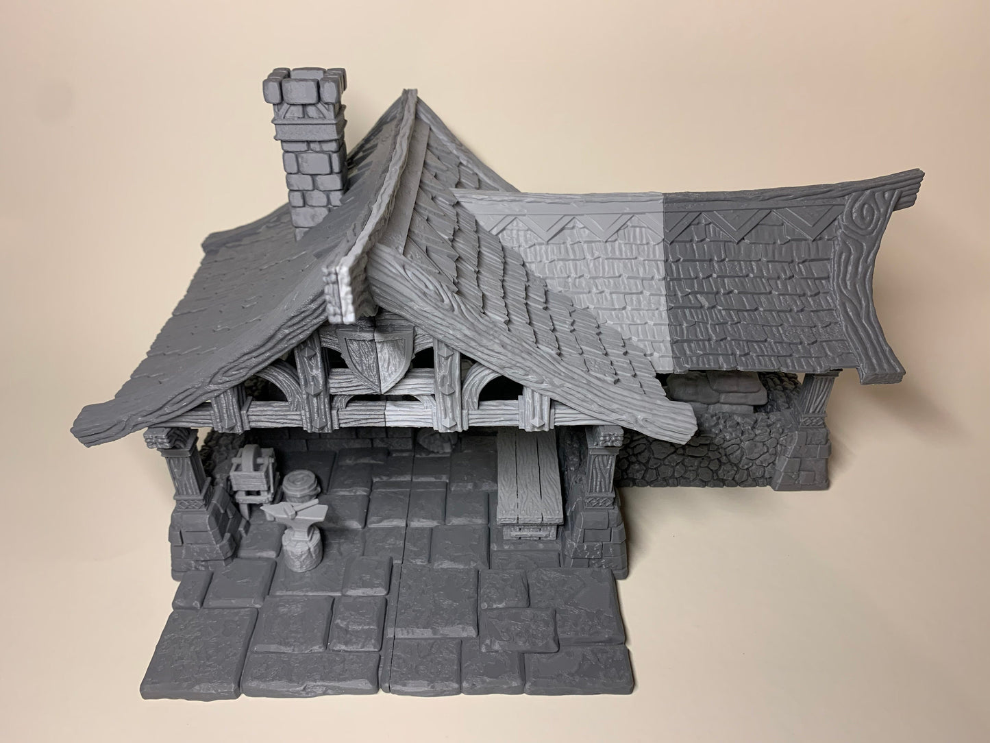 Blacksmith House with Scatter | Forge Building | Fantasy | Medival | Scenery | Tabletop Terrain -  28/32mm | D&D | Pathfinder