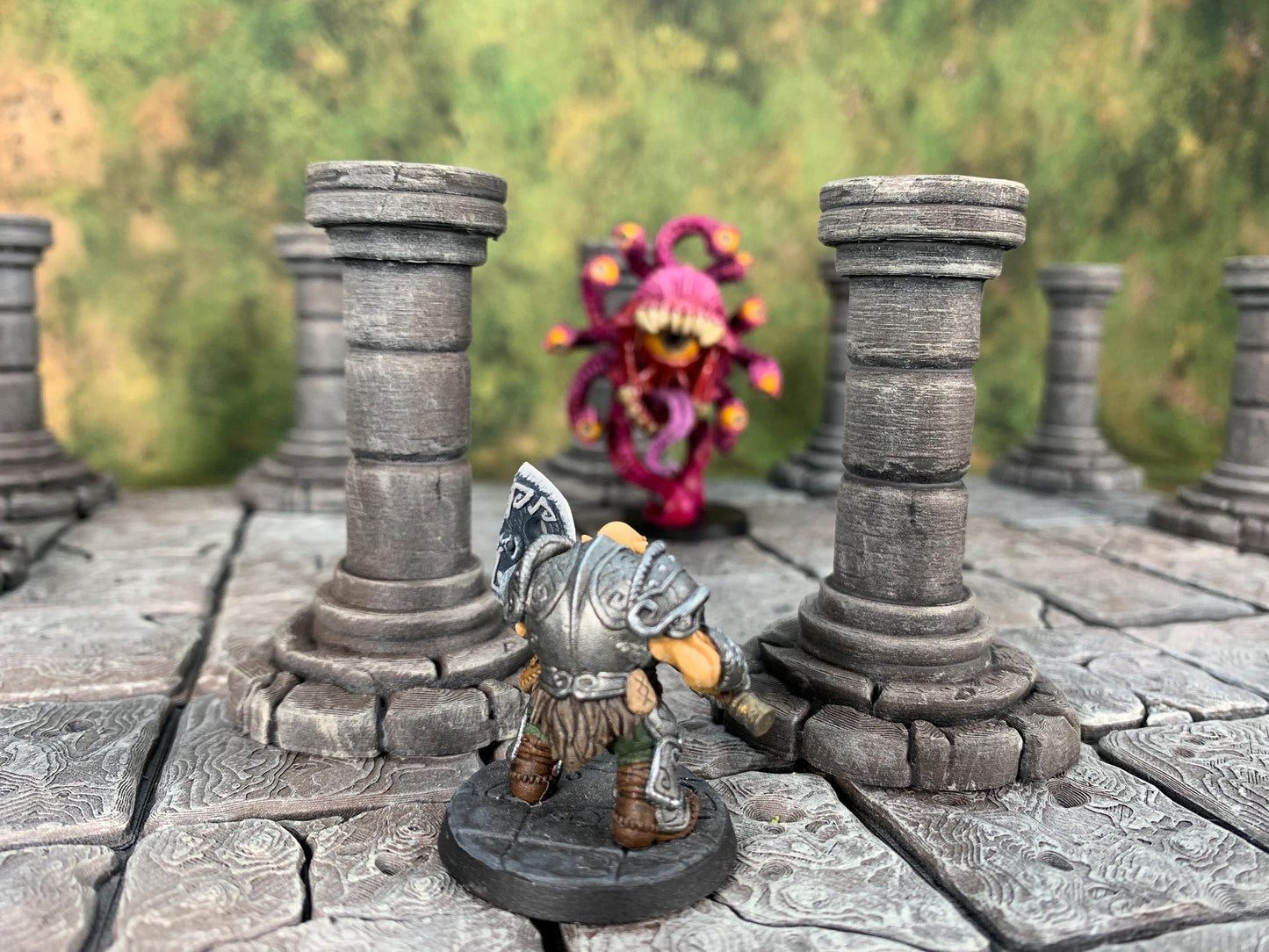 Round Pillars Bundle 6x/10x | Dungeon Scatter | Ruins | Tabletop Terrain | DND | RPG Mini | 28/32mm | Tabletop Gaming | Safehold Miniatures
