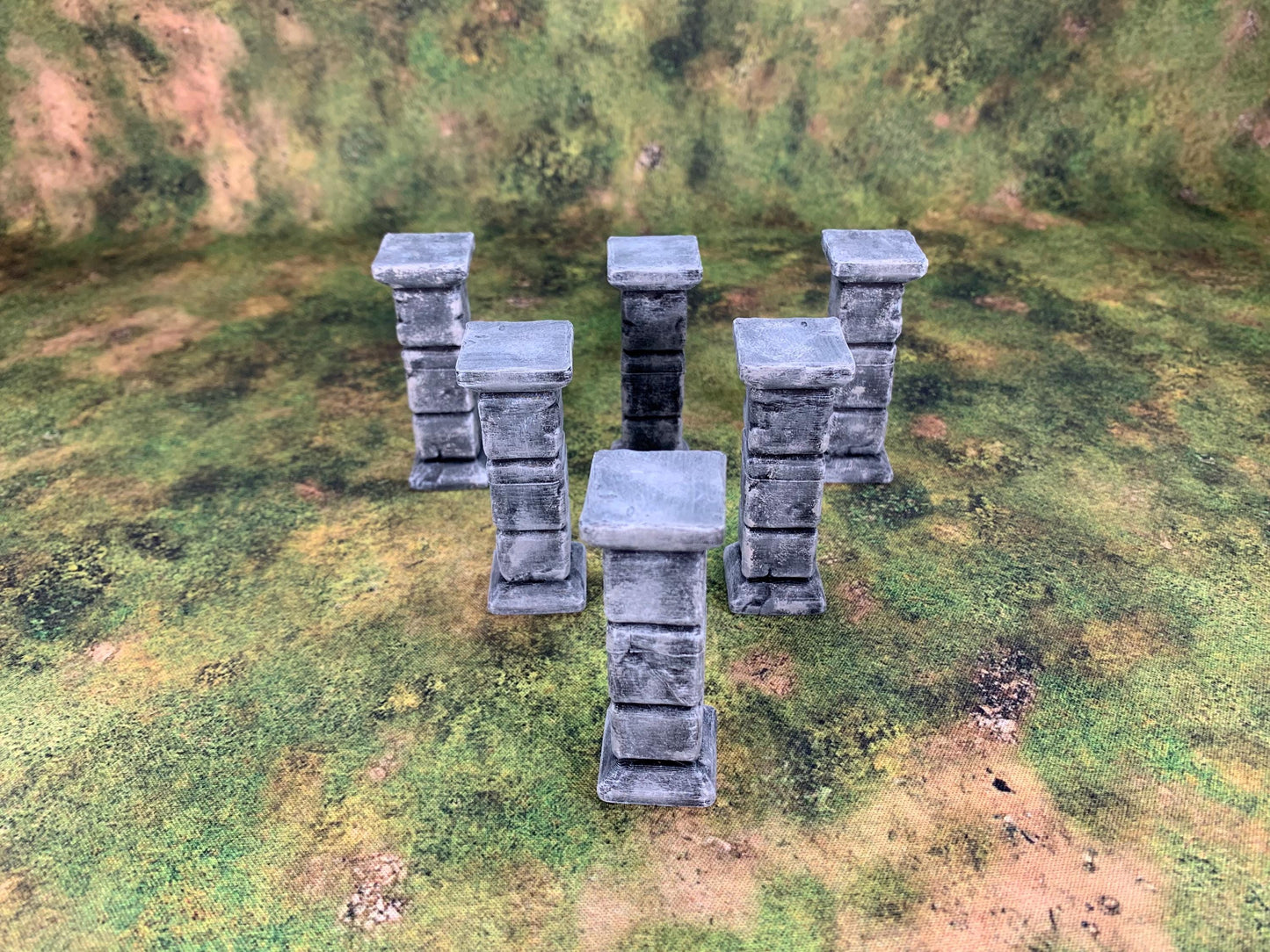Square Pillars Bundle 6x/10x  | Dungeon Scatter | Ruins | Tabletop Terrain | RPG Mini | 28/32mm | Tabletop Gaming | Safehold Miniatures