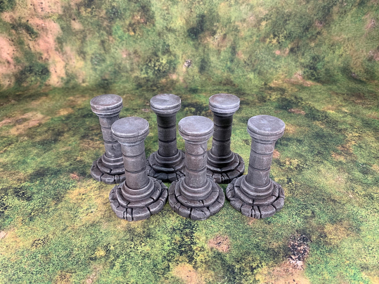 Round Pillars Bundle 6x/10x | Dungeon Scatter | Ruins | Tabletop Terrain | DND | RPG Mini | 28/32mm | Tabletop Gaming | Safehold Miniatures