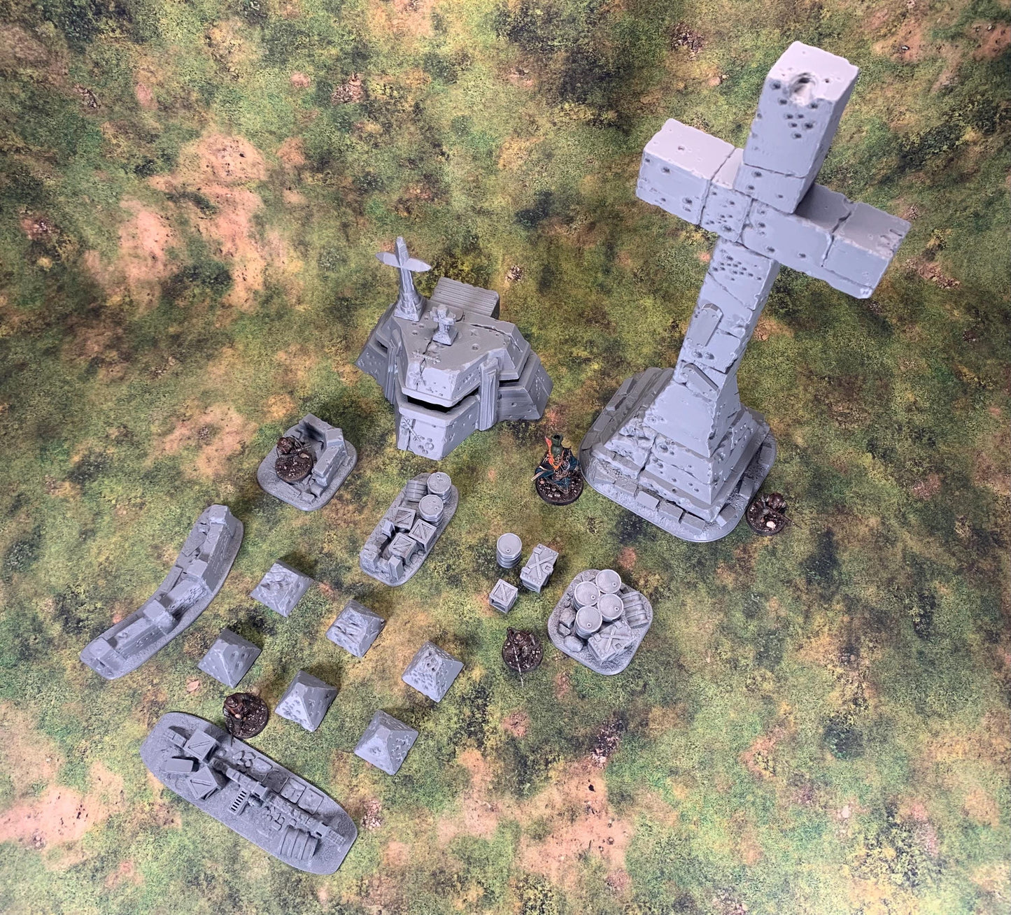 Trench Crusade Terrain Bundle | 22 Pieces | Grimdark Wargaming Scenery Set | New Antioch | Tabletop Terrain | 28/32mm | BlackCobraMiniatures