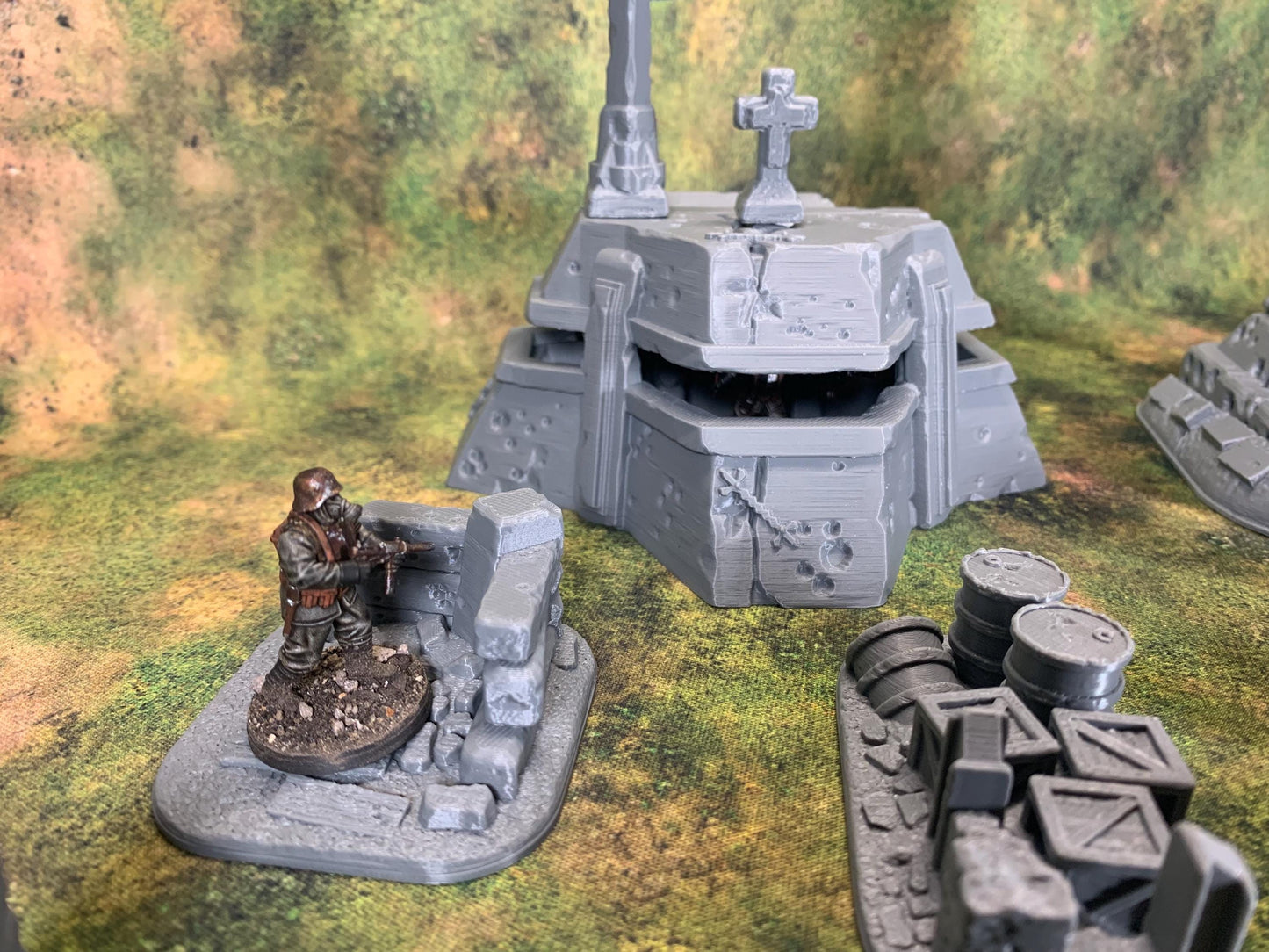 Trench Crusade Bunker Building | Grimdark Wargaming Scenery Set | New Antioch | Tabletop Terrain | 28/32mm | BlackCobraMiniatures