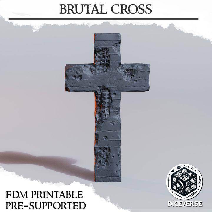 Brutal Cross | Trench Crusade | Grimdark Wargaming Scenery | New Antioch | Pilgrims |  Tabletop Terrain | 28/32mm | Diceverse