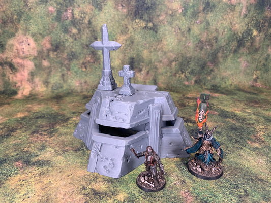 Trench Crusade Bunker Building | Grimdark Wargaming Scenery Set | New Antioch | Tabletop Terrain | 28/32mm | BlackCobraMiniatures