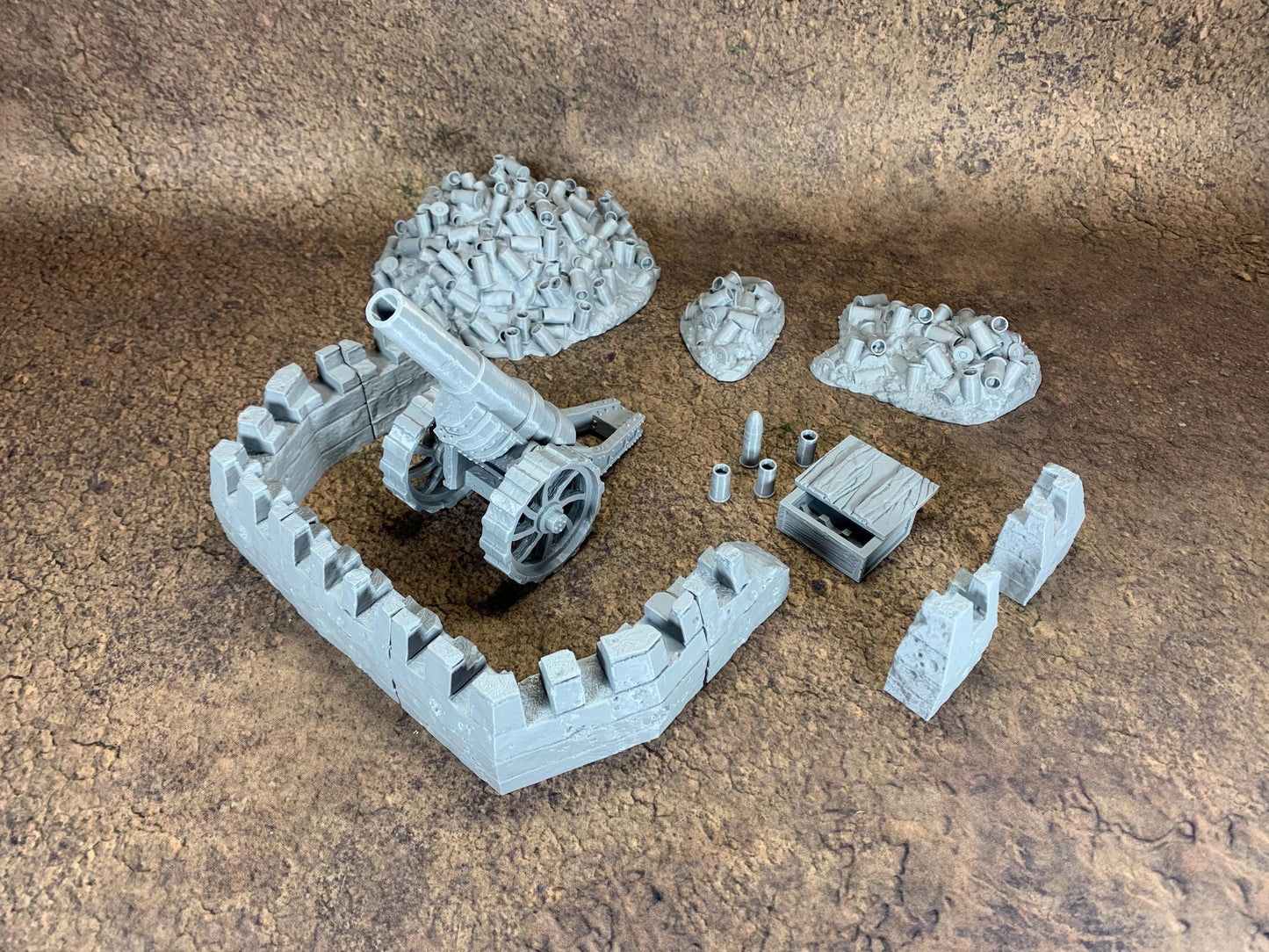 Trench Artillery and Fortification Bundle | Trench Crusade | Wargaming | New Antioch | Pilgrims |  Tabletop Terrain | 28/32mm | Diceverse