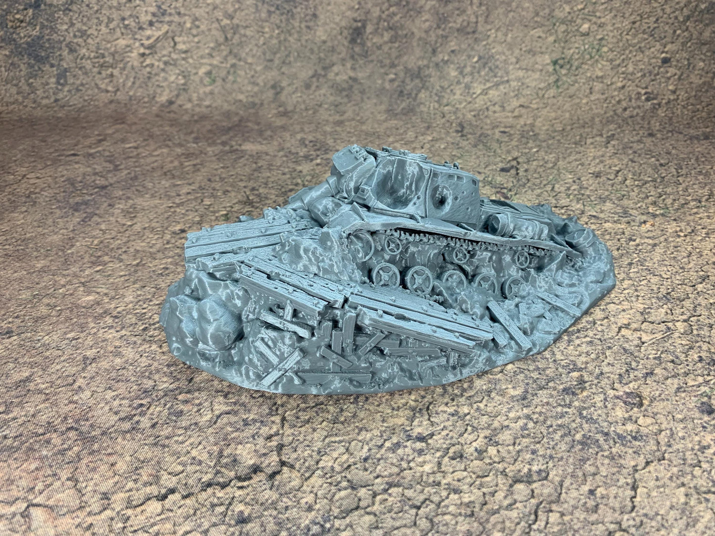 Destroyed Tank | Trench Crusade | Battlefield Rubble | Wargaming | New Antioch | Pilgrims | Tabletop Terrain | 28/32mm | Diceverse