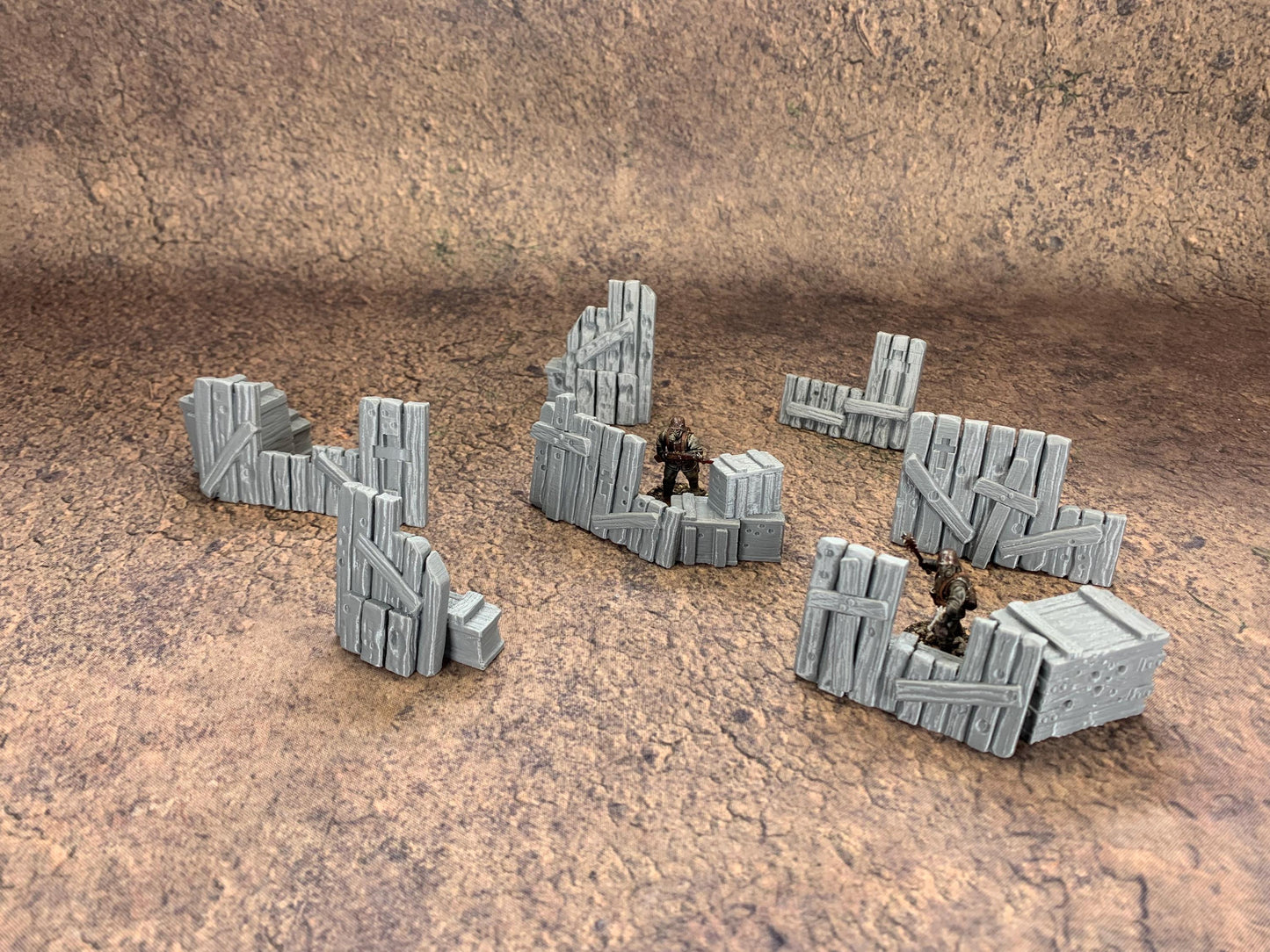 Trench Barricades and Walls Bundle 7x | Trench Crusade | Wargaming | New Antioch | Pilgrims |  Tabletop Terrain | 28/32mm | Diceverse