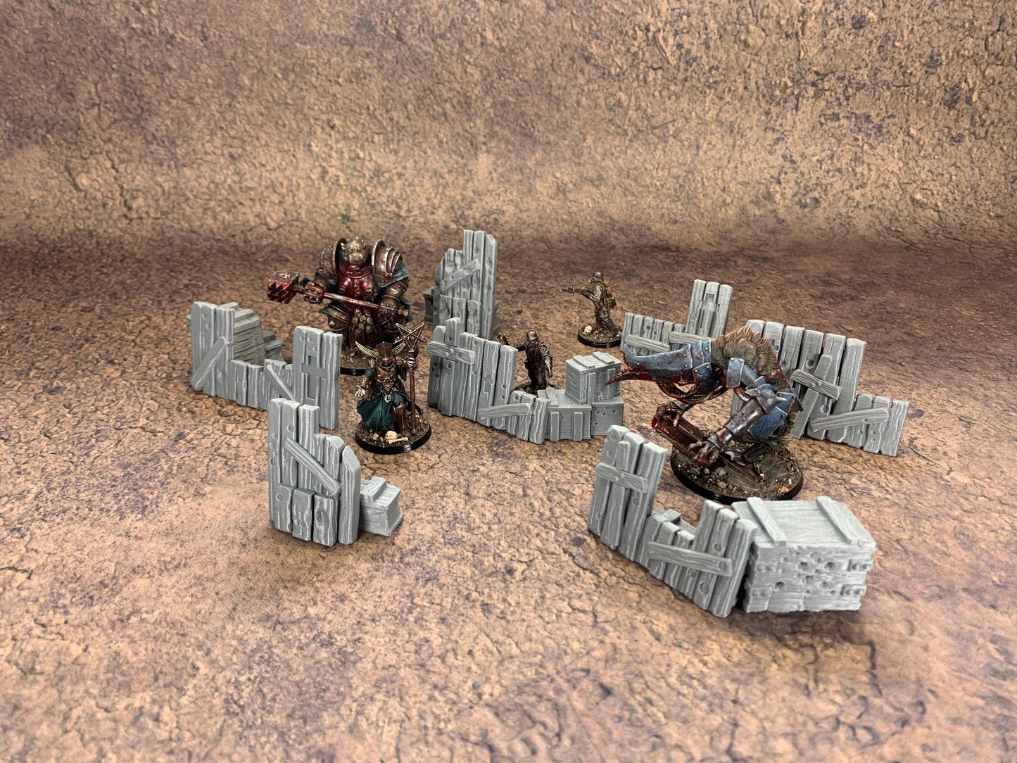 Trench Barricades and Walls Bundle 7x | Trench Crusade | Wargaming | New Antioch | Pilgrims |  Tabletop Terrain | 28/32mm | Diceverse