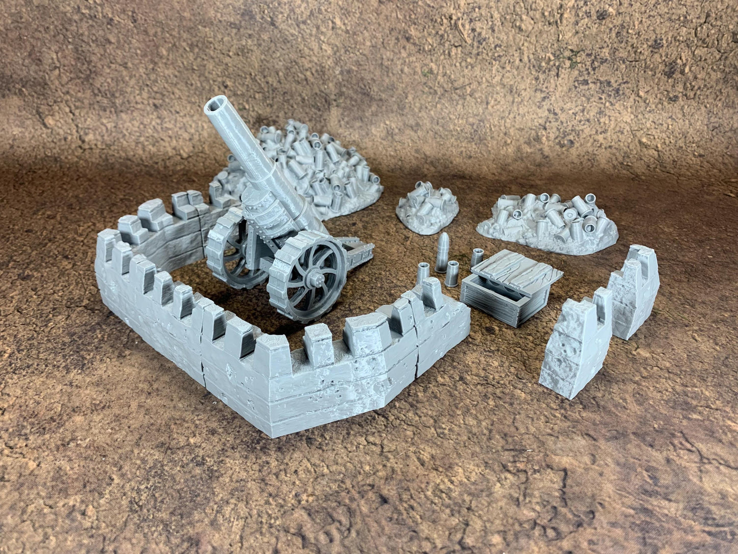 Trench Artillery and Fortification Bundle | Trench Crusade | Wargaming | New Antioch | Pilgrims |  Tabletop Terrain | 28/32mm | Diceverse