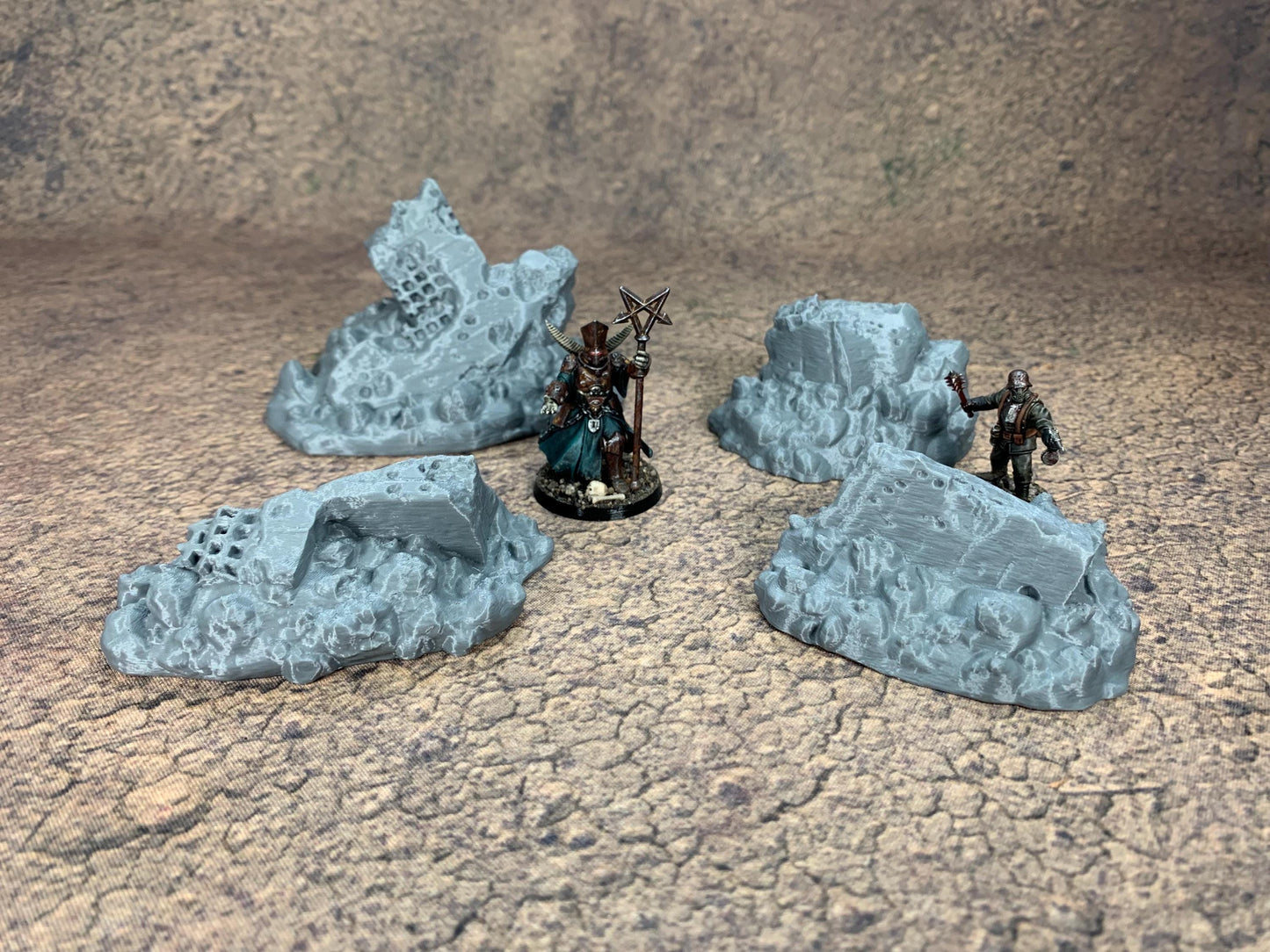 Destroyed Cross | 4 Pieces Bundle | Trench Crusade | Wargaming Scenery | New Antioch | Pilgrims |  Tabletop Terrain | 28/32mm | Diceverse