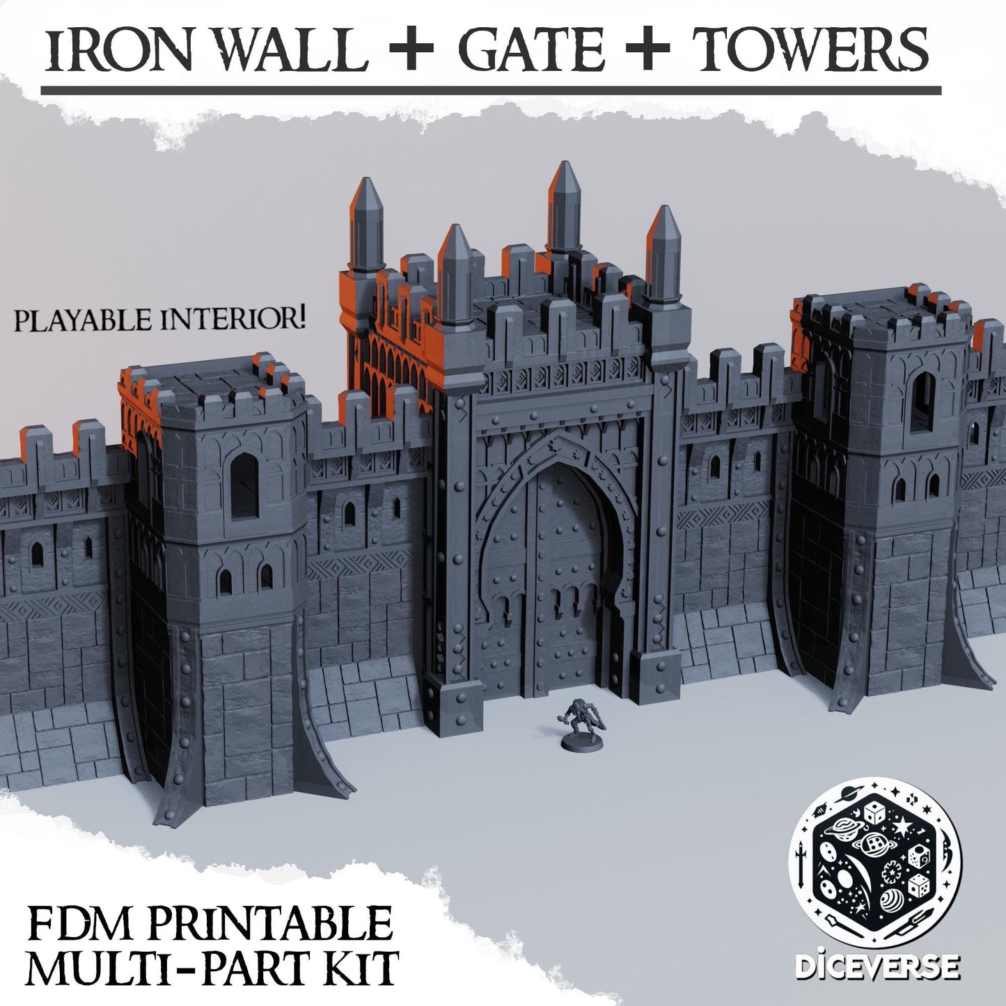 The Iron Wall | Trench Crusade Sultanate Of The Iron Wall | Wargaming Scenery | Playable Interior | Tabletop Terrain | 28/32mm | Diceverse
