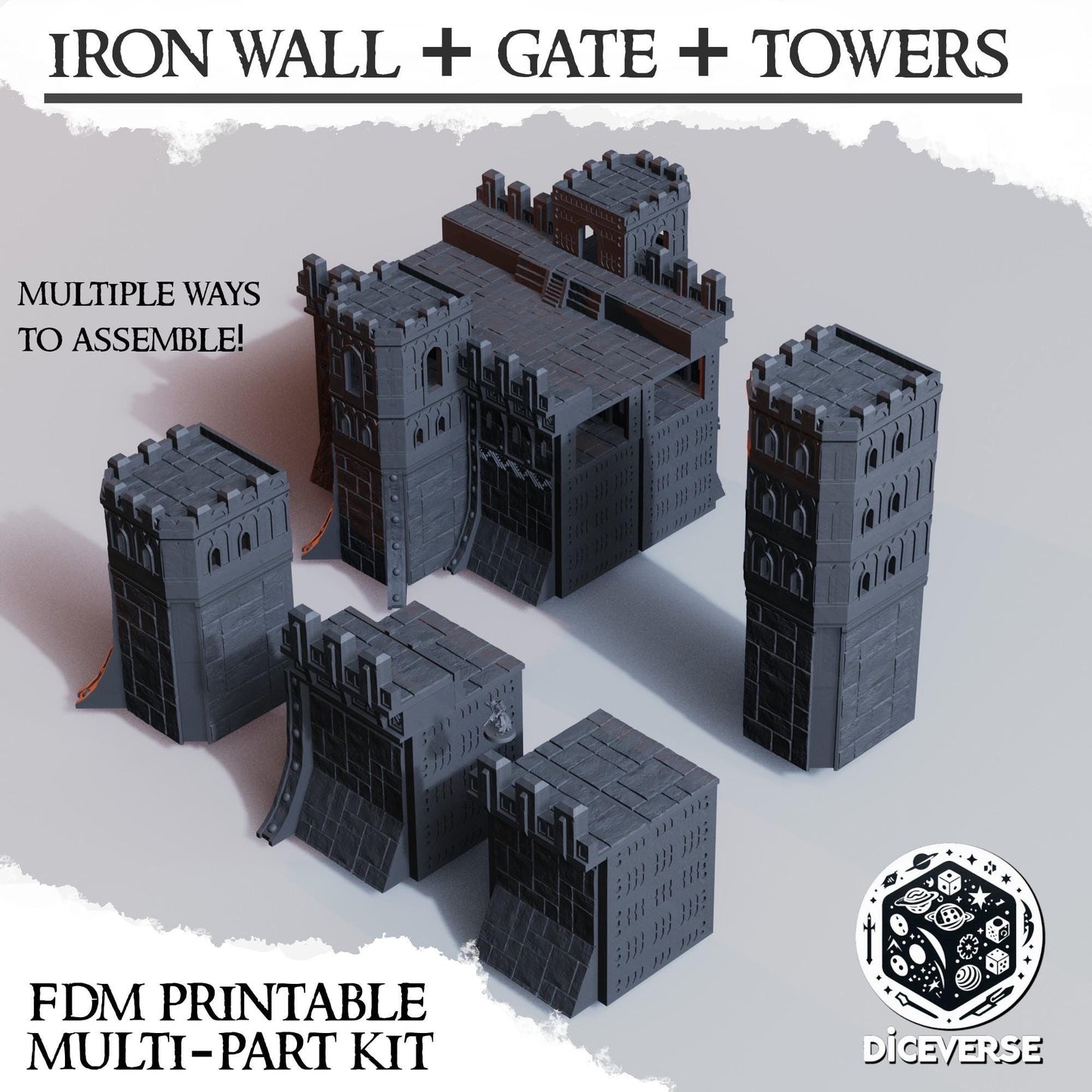 The Iron Wall | Trench Crusade Sultanate Of The Iron Wall | Wargaming Scenery | Playable Interior | Tabletop Terrain | 28/32mm | Diceverse