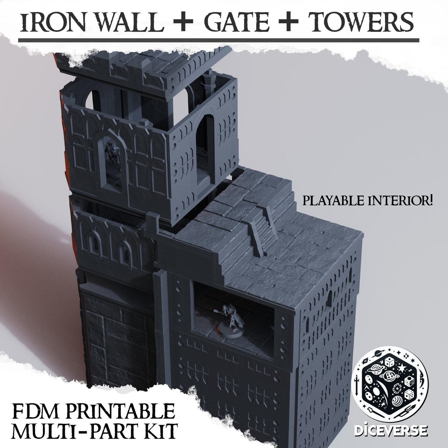 The Iron Wall | Trench Crusade Sultanate Of The Iron Wall | Wargaming Scenery | Playable Interior | Tabletop Terrain | 28/32mm | Diceverse
