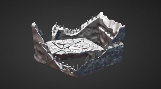 Destroyed Heretic Bunker | Trench Crusade | Wargaming Scenery | Court of the Seven Headed Serpent | Tabletop Terrain | 28/32mm | Warscape3D