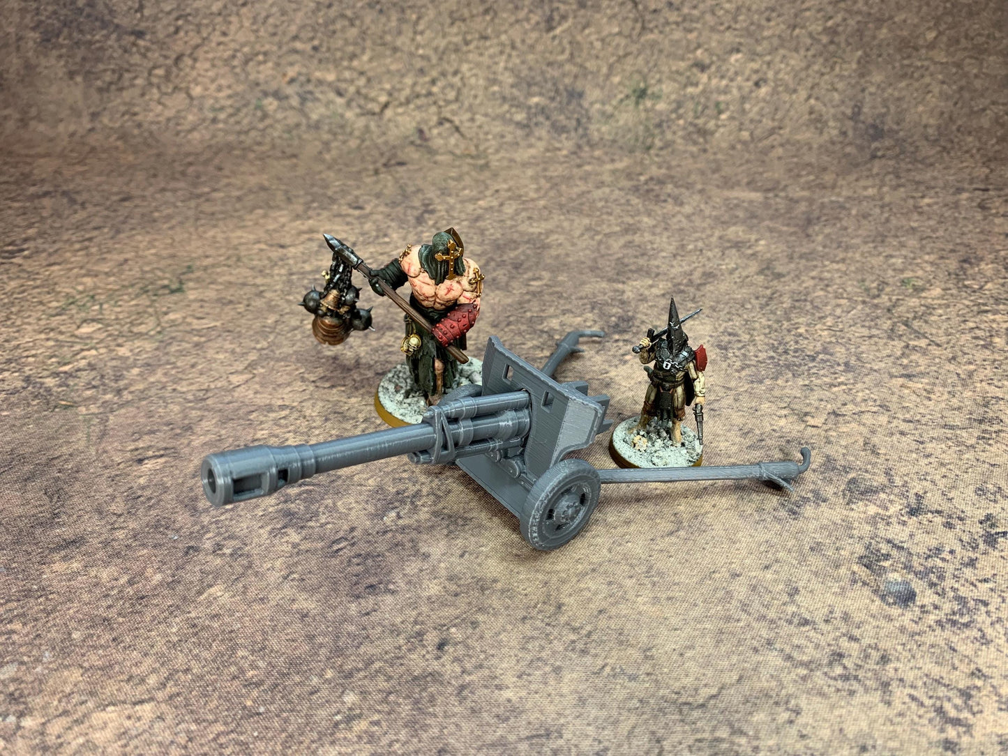 Artillery Howitzer Canon | Trench Crusade | Wargaming Scenery Defense | New Antioch | Pilgrims |  Tabletop Terrain | 28/32mm | Dani Amengual