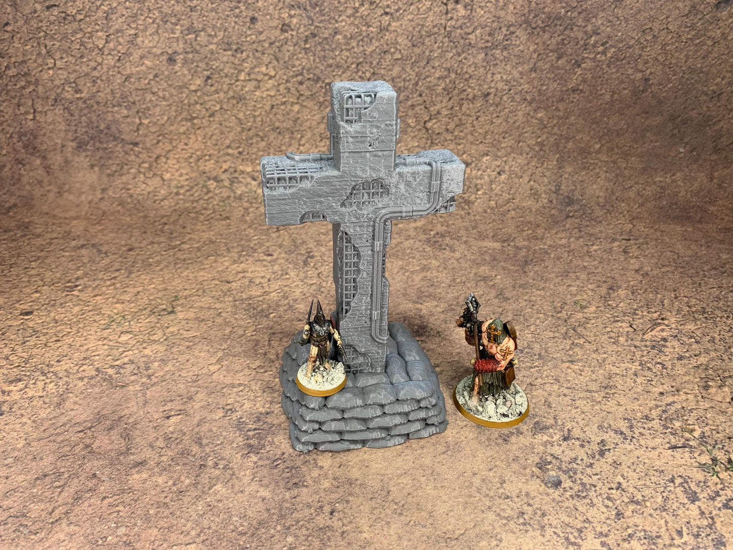 Concrete Cross with Sandbag Walls | Trench Crusade | Wargaming Scenery | New Antioch | Pilgrim |  Tabletop Terrain | 28/32mm | Dani Amengual