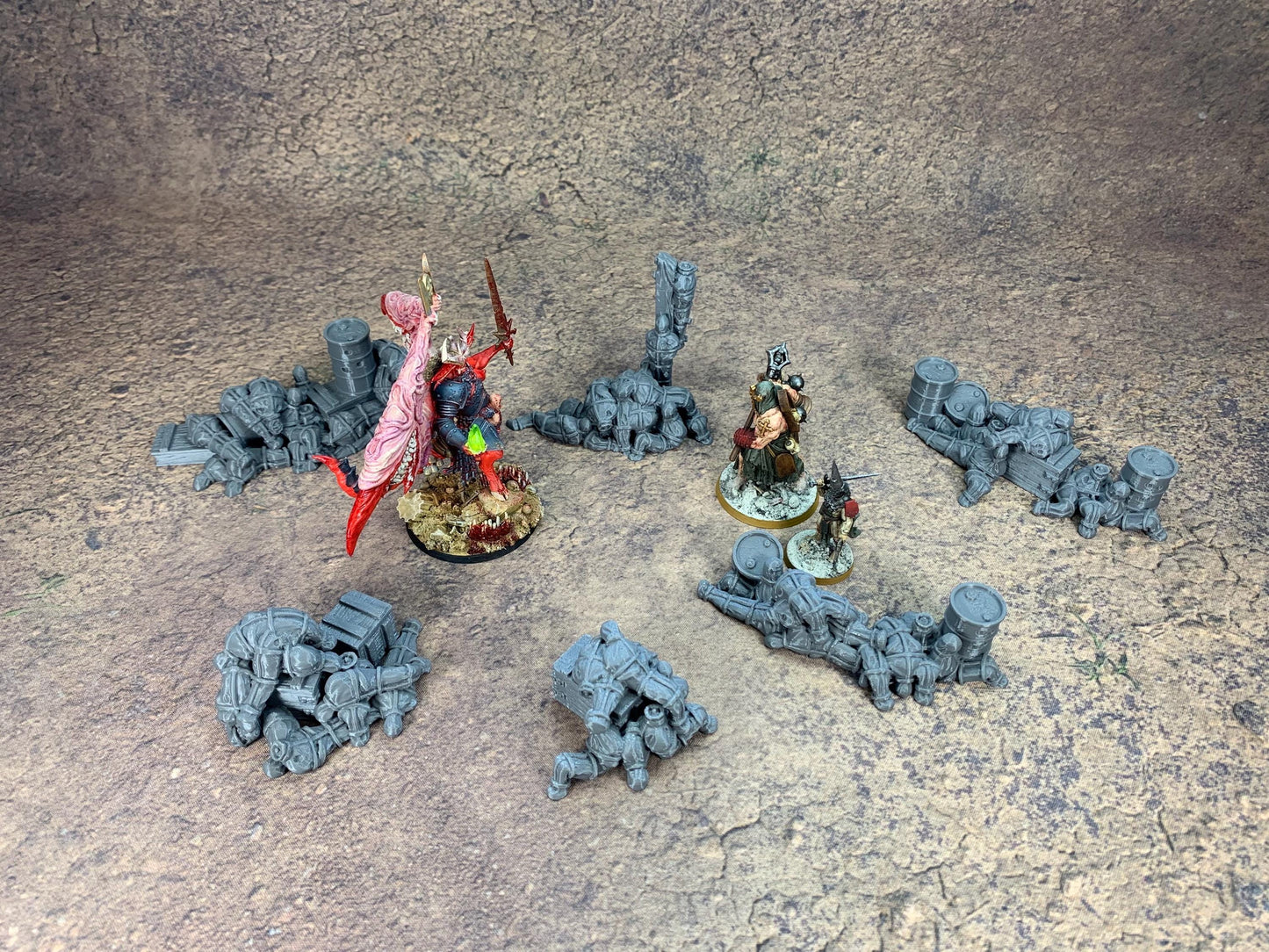Trench Corpse Barricades and Walls Bundle 6x | Trench Crusade | Wargaming | New Antioch | Pilgrims |  Tabletop Terrain | 28/32mm | Diceverse