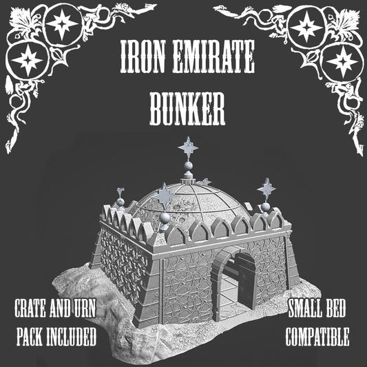 Large Iron Sultanate Bunker | Iron Wall | Trench Crusade | Grimdark Wargaming Scenery | Tabletop Terrain | 28/32mm | SteamboatGothic