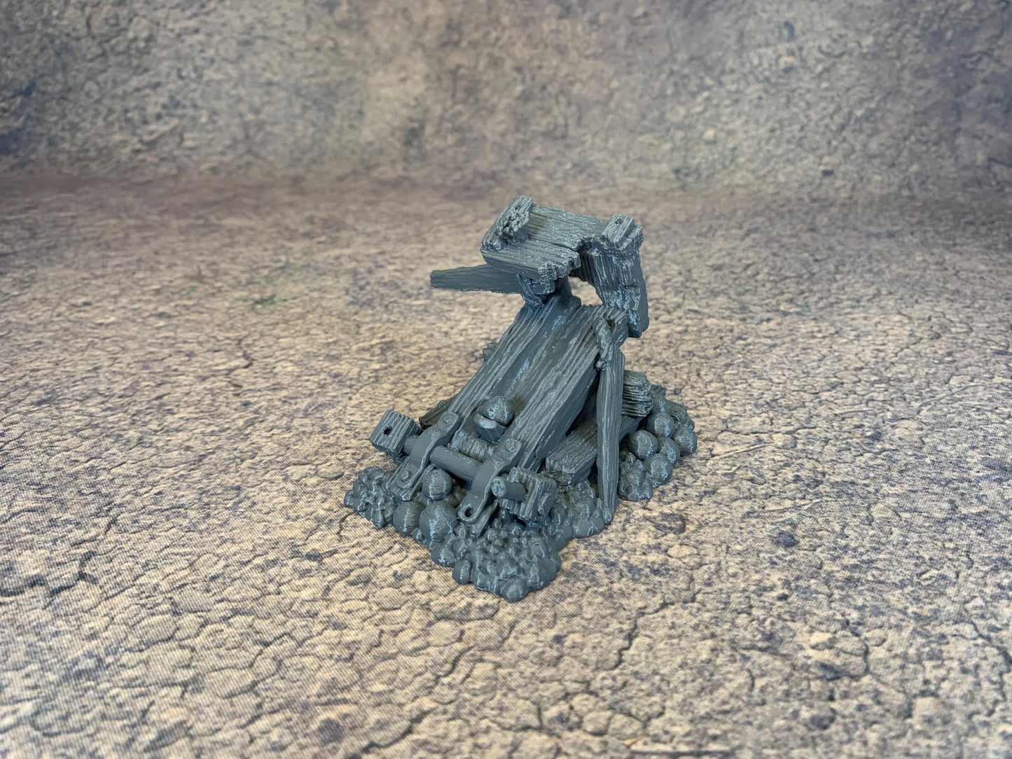 Destroyed Ballista | Fantasy Miniatures Tabletop Gaming Terrain Siege Weapons | 1490 Doom Ruins | DND | RPG | 28/32mm | StoneAxeMiniatures