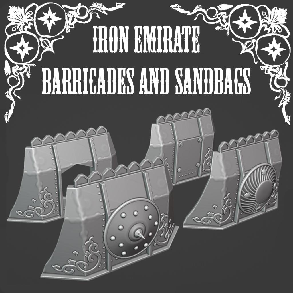 Iron Sultanate Sandbags and Barricades | Trench Crusade | Wargaming | Wargaming | New Antioch | Tabletop Terrain | 28/32mm | SteamboatGothic