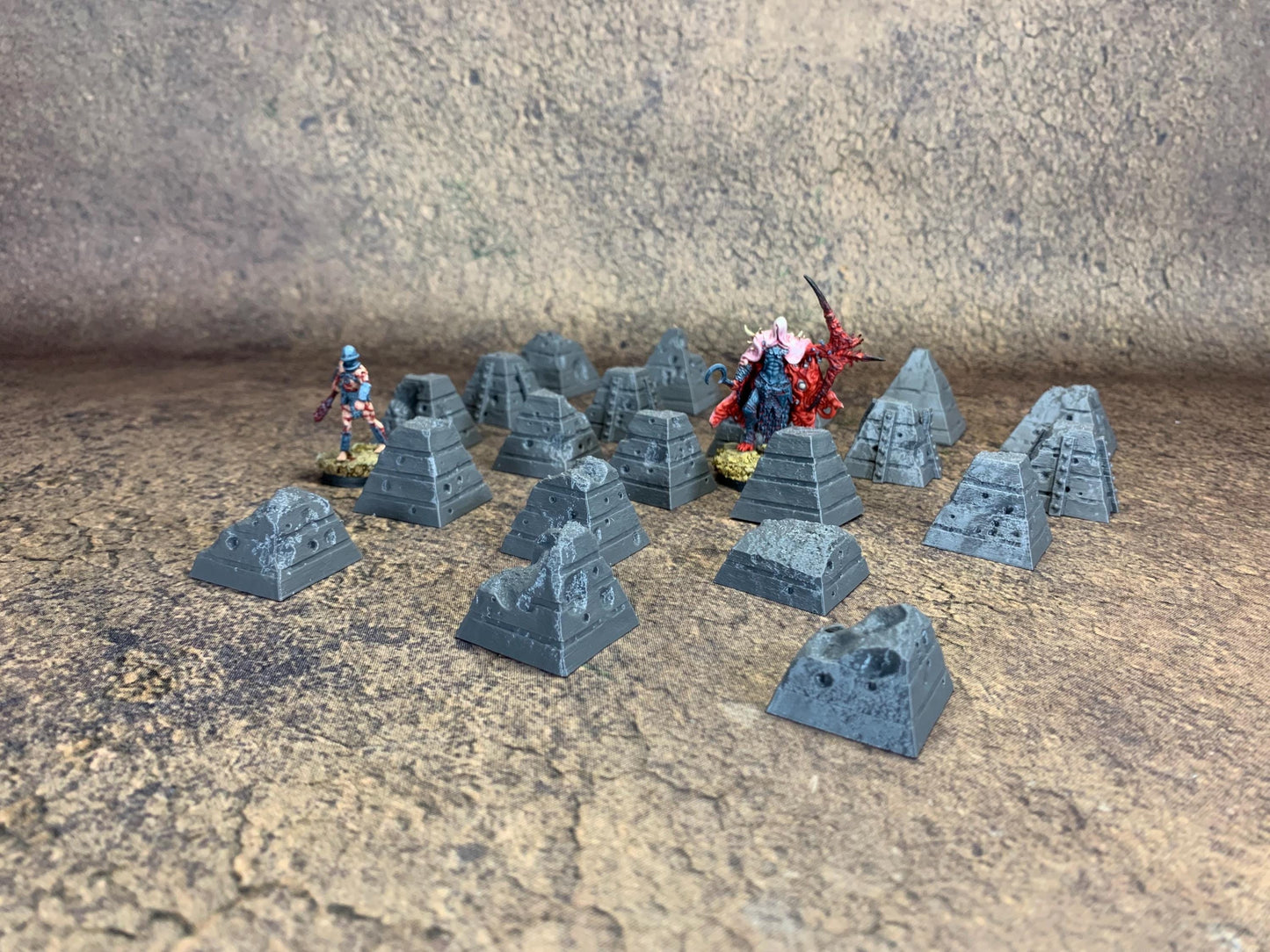 Anti Tank Traps | Trench Crusade | Battlefield Defense Pyramid | Wargaming | New Antioch | Pilgrims | Tabletop Terrain | 28/32mm | Diceverse