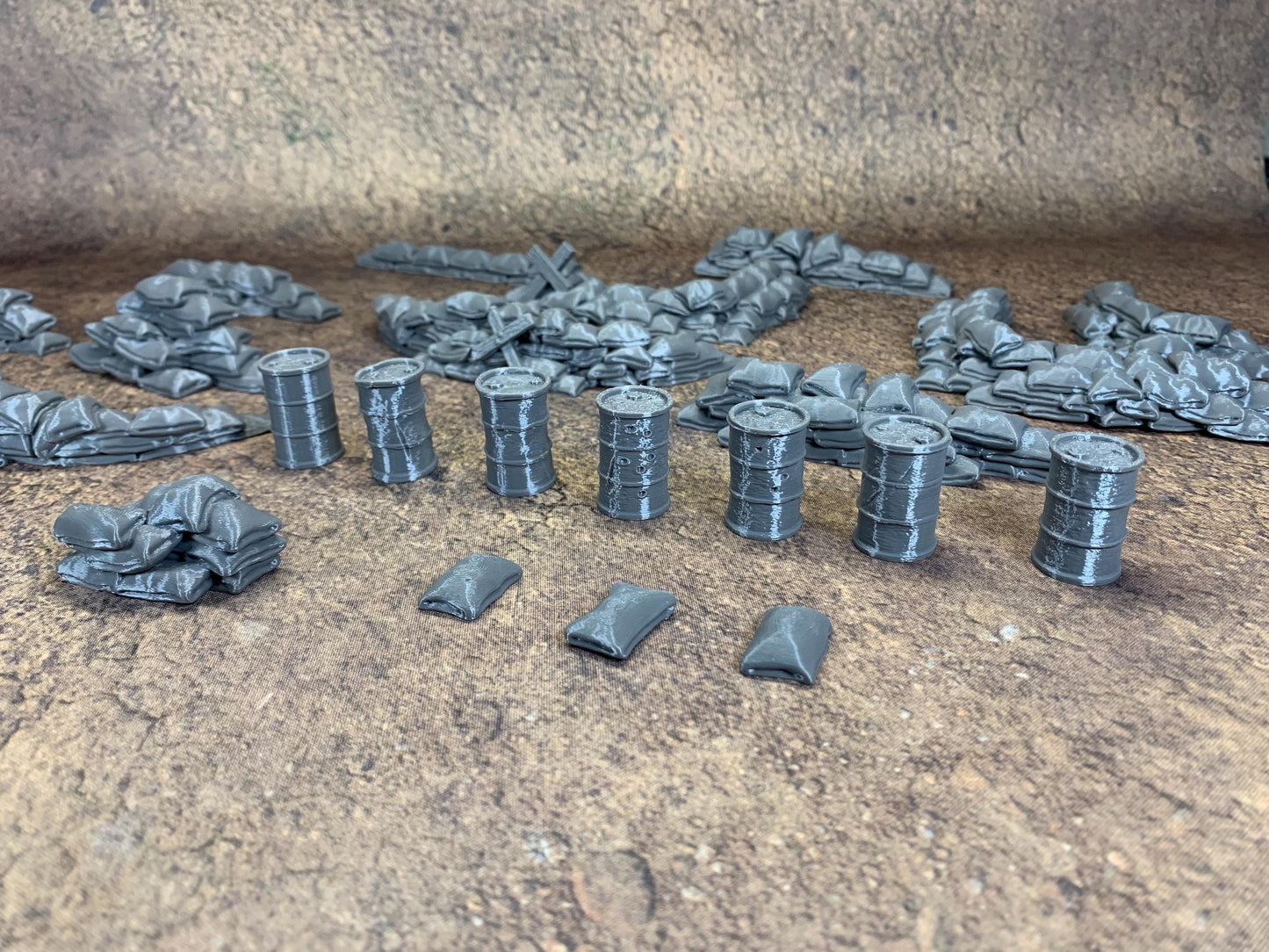 Sandbags and Barrels Bundle | Trench Crusade | Battlefield | Wargaming | New Antioch | Pilgrims | Tabletop Terrain | 28/32mm | Diceverse