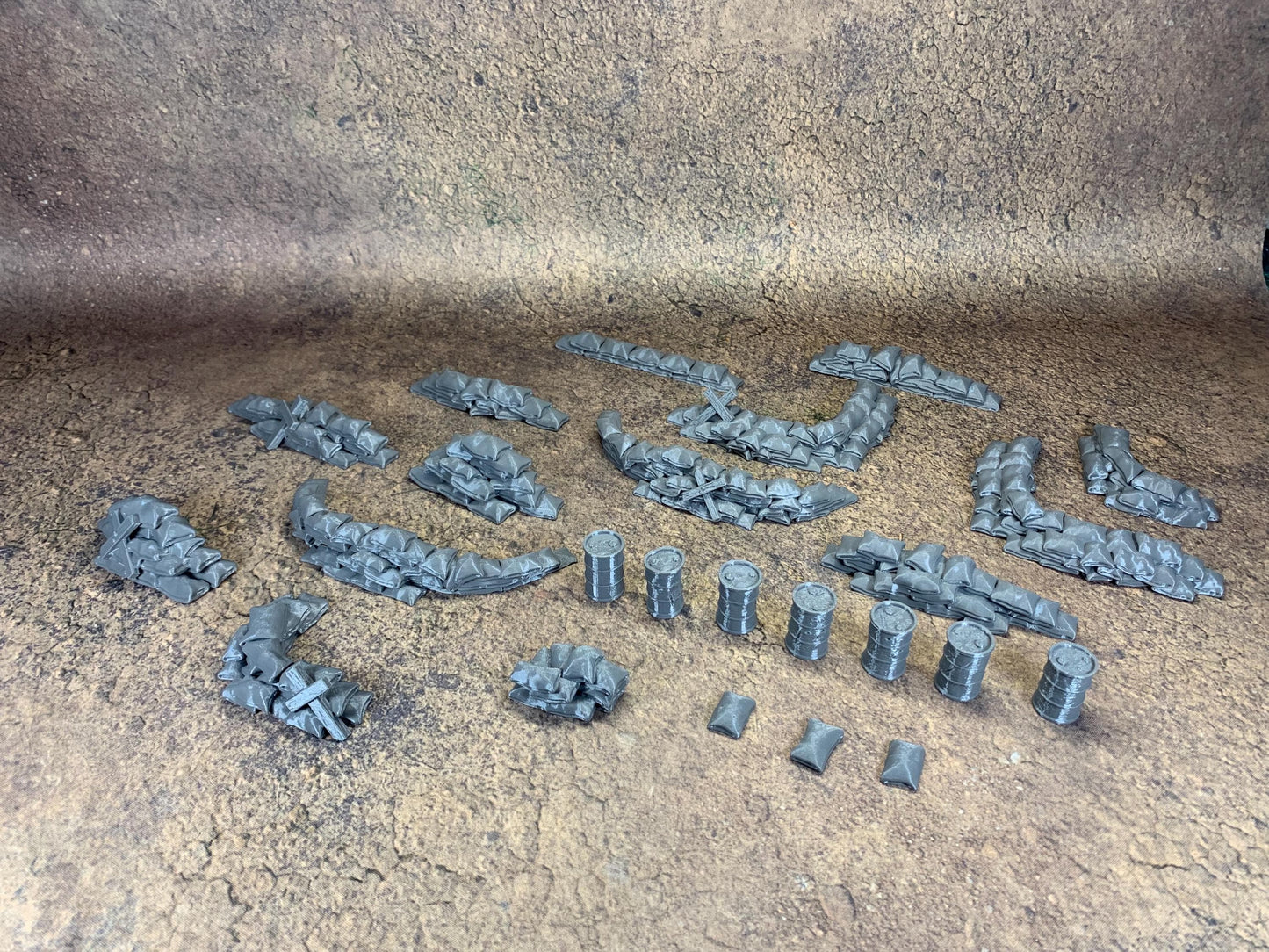Sandbags and Barrels Bundle | Trench Crusade | Battlefield | Wargaming | New Antioch | Pilgrims | Tabletop Terrain | 28/32mm | Diceverse