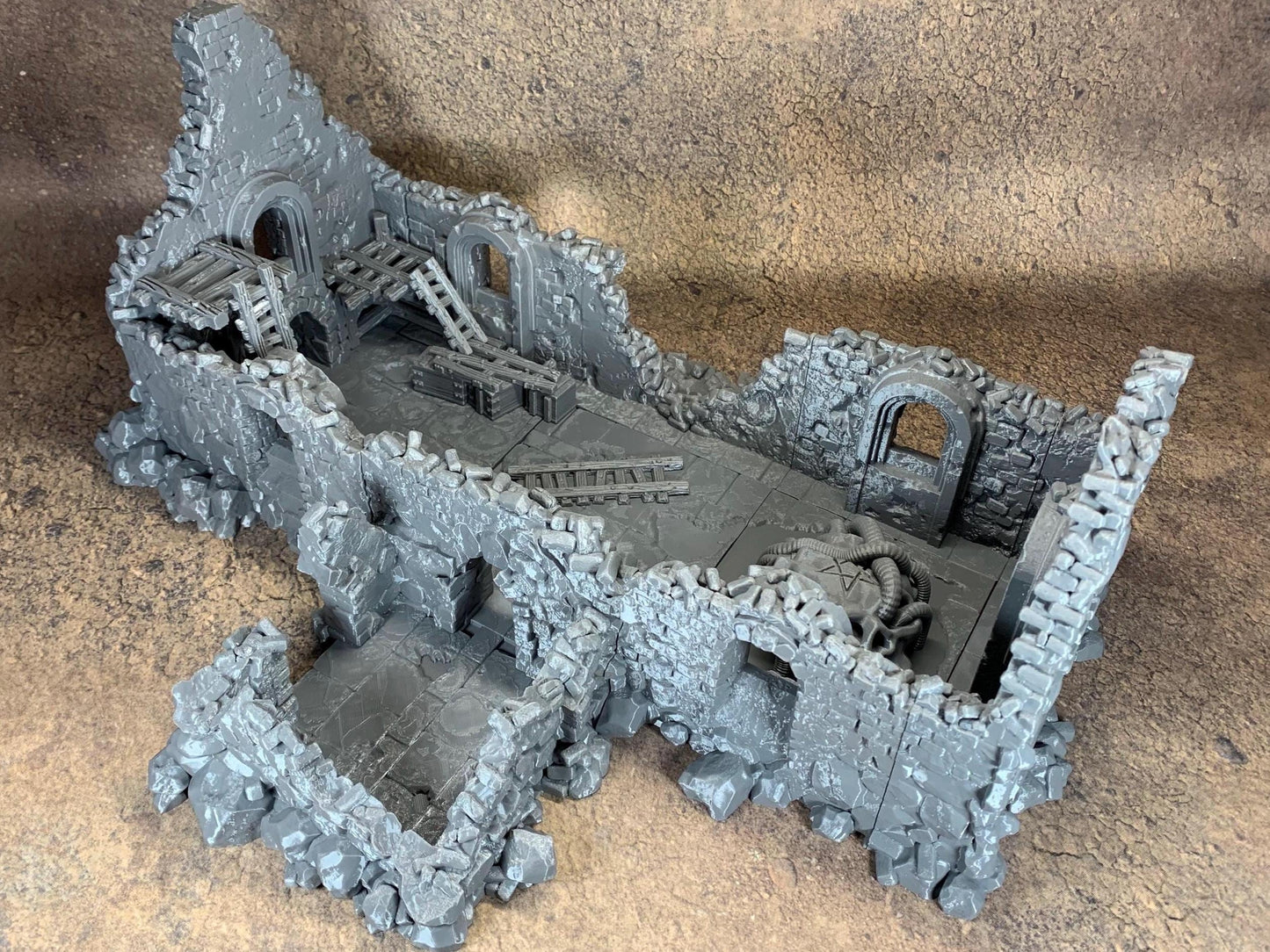 Ruined Church Modular Kit | Trench Crusade Cathedral | Grimdark Wargaming Scenery | New Antioch | Tabletop Terrain | 28/32mm | Diceverse